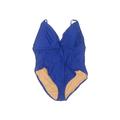 J.Crew One Piece Swimsuit: Blue Print Swimwear - Women's Size 24