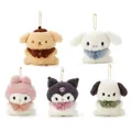 Sanurgente-Porte-clés en peluche Cinnamoroll Pudding Dog My Melody Pochacco Cartoon Soft Stuffed