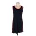 Tommy Hilfiger Casual Dress - Shift Scoop Neck Sleeveless: Blue Color Block Dresses - Women's Size Large