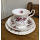 Royal Albert Lavender Rose Cup, Saucer and Plate Trio