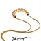 Yhpup Moda Acciaio inossidabile Perline quadrate Collana a catena Ciondolo Impermeabile 18K PVD Placcato Collare Gioielli per Accessori donna