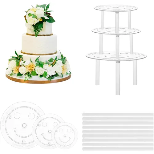 3 Stück Kuchen bretter Kuchen dübel für abgestufte Kuchen Plastik kuchen Stütz stangen für Hochzeits