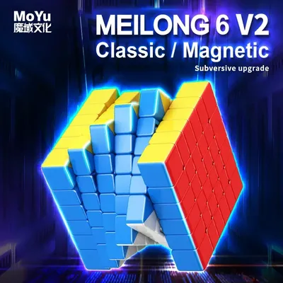 [Picube] Moyu Meilong 6 V2M 6X6X6 V2 Magnetischer Geschwindigkeitswürfel Moyu Cubo Magico Puzzlewürfel 6X6 Zauberwürfel Puzzlespielzeug für Kinder Image