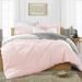 Full/Queen Size Egyptian Cotton 1000 Thread Count Duvet Cover Reversible Ultra Soft & Breathable 3 Piece Luxury Soft Wrinkle Free Cooling Sheet (1 Duvet Cover with 2 Pillowcases Blush)