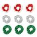 9pcs Christmas Hair Bands Ponytail Hair Ties Sequins Hair Ropes Xmas Hair Band