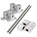 Horizontal 8mm Dia Linear Motion Ball Bearing Slide Bushing 200mm Linear Shaft Optical Axis with Rod Rail Support Set