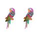 2pcs Iron Toucan Bird Pendant Wall Art Decor Wall Hanging Decoration Home Ornament