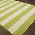 Carson Carrington Style Haven Sonderso Indoor/ Outdoor Stripe Area Rug Lime Green/Ivory 8 6 x 13 9 x 12 Outdoor Indoor Patio Dining Room Ivory