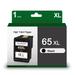 65XL Black Ink Cartridge High Yield Replacement for HP 65 65 XL Ink Cartridge for Deskjet 2652 2622 2655 3700 3752 3755 Envy 5052 5055 Printer (1 Black)