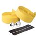 Road Bike Handlebar Tape Anti-Slip Bicycle Sponge Shock Tape With Bar End Plugs (Yellow)