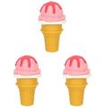 3pcs Fake Ice Cream Model Simulated Ice Cream Model Ice Cream Cone Prop Artificial Ice Cream Toy