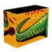 Cool Dinosaur Playing Guitar Pattern PVC Leather Brush Holder and Pen Organizer - Dual Compartment Pen Holder - Stylish Pen Holder and Brush Organizer