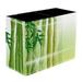 Green Bamboo Scene in the Morning Pattern PVC Leather Brush Holder and Pen Organizer - Dual Compartment Pen Holder - Stylish Pen Holder and Brush Organizer