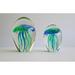 3.5 And 5 Jellyfish Paperweight Nautical Art Glass Sculpture Glow In The Dark