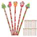 24Pcs Christmas Pencils for Kids Xmas Pencils with Erasers Wooden Pencils Kids Writing Pencils