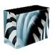 Zebra Pattern PVC Leather Brush Holder and Pen Organizer - Dual Compartment Pen Holder - Stylish Pen Holder and Brush Organizer