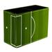 Sport Football Field Green Pattern PVC Leather Brush Holder and Pen Organizer - Dual Compartment Pen Holder - Stylish Pen Holder and Brush Organizer