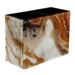 Marble Pattern PVC Leather Brush Holder and Pen Organizer - Dual Compartment Pen Holder - Stylish Pen Holder and Brush Organizer