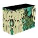 Deer Skull Background Pattern PVC Leather Brush Holder and Pen Organizer - Dual Compartment Pen Holder - Stylish Pen Holder and Brush Organizer