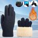 Awdenio Women s Running Gloves Outdoor Men Women s Winter Gloves with Fleece Lining Touchscreen Warm Stretched Thick Knitted Gloves Wool Gloves Thermal Gloves