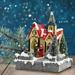 Taylongift Valentine s Day LED Christmas Village Christmas Decoration Figures Christmas House Illuminated Winter Village House Resin Houses Christmas Town With Lighting Christmas Decora