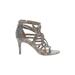 REPORT Heels: Strappy Stilleto Cocktail Party Tan Shoes - Women's Size 7 1/2 - Open Toe