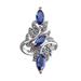 Miayilima Rings Artificial Flower Diamond Ring Elegant Rhinestone Ring for Women Fashion Full Diamond Zircon Rings for Women Size 5 10 Blue