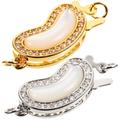 2 Pcs Necklace Link Buckle Pearl Accessories Clasps for Jewelry Bracelet Connectors Decor Choker Necklaces