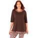 Plus Size Women's Racerback Tank & Tunic Duet by Catherines in Chocolate Ganache (Size 2XWP)