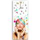 Horloge Murale Design Coloré avec Portrait Féminin Fantaisie - 30 x 90 cm - Multicolore