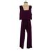 Colleen Lopez Jumpsuit Plunge Sleeveless: Purple Print Jumpsuits - Women's Size 1X