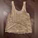 American Eagle Outfitters Tops | Ae Sequin Tank | Color: Gold/Tan | Size: S