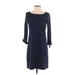 Gap Casual Dress - Shift: Blue Solid Dresses - Women's Size X-Small