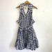 Anthropologie Dresses | Anthropologie Maeve Plaid Mini Shirt Dress Women Size 18w Black White New | Color: Black/White | Size: 18w