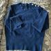 J. Crew Sweaters | J. Crew Blue Embellished Crewneck Sweater With Gold Buttons Size Medium | Color: Blue | Size: M