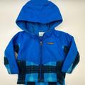 Columbia Jackets & Coats | Columbia Size 12-18 M Blue Soft Shell Hooded Jacket With Fleece Lining | Color: Black/Blue | Size: 12-18mb