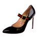 Gucci Shoes | Gucci Sylvie Pumps With Covered Heels & Web Trim. Gold-Tone Buckle Closure. | Color: Black | Size: 41