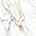 Anthropologie Jewelry | Clear Natural Quartz Gold-Plated Double Layered Necklace | Color: Gold/White | Size: Os