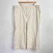 Madewell Pants & Jumpsuits | Madewell Womens Emmett Wide Leg Crop Pants Button Front Ivory Size 36 | Color: White | Size: 36