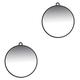 minkissy 2pcs Circle Mirrors Black Vanity Mirror Vintage Vanity Mirror Wall Mounted Vanity Mirror Rear View Makeup Mirror Professional Mirror for Barber Rear View Barber Mirror Hand Mirror