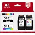 JMLCOLORS 540XL 541XL Twin Pack Compatible for Canon 540 and 541 Ink Cartridges, PG-540XL CL-541XL Compatible for Pixma MX475 MG4250 MG3600 MG3150 MG3250 MG3550 MG3650 TS5150 TS5151 (Black & Color)