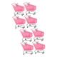 8 Pcs Mini Shopping Cart Shopping Handcart Model Shopping Cart Toy Small Shopping Cart Micro Toys Beauty Egg Rack Small Supermarket Small Wheelbarrow Cake Toy Metal Trolley Storage