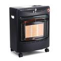 The Fellie Calor Gas Heater, Indoor Outdoor 4.2KW Portable Gas Heater with Wheels, Hose and Regulator, Room Butane Cabinet Heater for Home, 42x25.5x46cm, Black