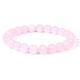 EDMER Women Bracelets Natural 8 Mm Stone Beads Bracelets Men Handmade Elastic Pulsera Jewelry Couple,swan,17cm crystal stone (Color : Pink Quartz, Size : 17cm)