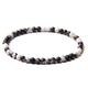 4mm Natural Stone Bracelets Amethysts Agates Beaded Bracelets Women Elastic Rope Jewelry Gifts,11 Pink Cat Eye,17 Cm crystal stone (Color : 26 Black White Zebra, Size : 21cm)