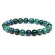 EDMER Women Bracelets Natural 8 Mm Stone Beads Bracelets Men Handmade Elastic Pulsera Jewelry Couple,swan,17cm crystal stone (Color : Phoenix Lapis Lazuli, Size : 17cm)