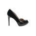 Karen Millen Heels: Pumps Stilleto Cocktail Party Black Print Shoes - Women's Size 40 - Peep Toe