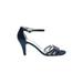 David Tate Heels: Blue Shoes - Women's Size 8 - Open Toe