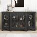 Winston Porter Nyajiah 58 Sideboard in Black | 32 H x 58 W x 15.7 D in | Wayfair 1BF97F4458874D76B6D9D2A87C54762B