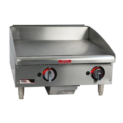 APW Wyott EG-48S 48" Electric Commercial Griddle w/ Thermostatic Controls - 3/4" Steel Plate, 208v/1ph, Stainless Steel